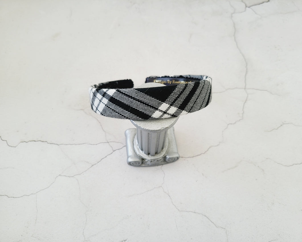 Tartan Check Plaid Headband, Alice Band, 2 cms width,