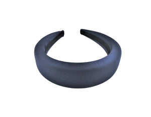 Navy Blue Satin Square Padded headband