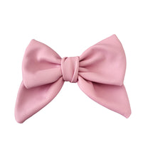 Load image into Gallery viewer, Large Pink Leather Bow Oversized Bow Fascinator