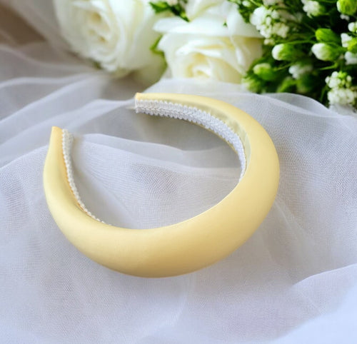 Yellow Padded Headband 4 cms wide