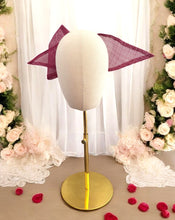 Load image into Gallery viewer, Large Pink Bow Fascinator, Back bow hatinator, 45 cms wide, colour options