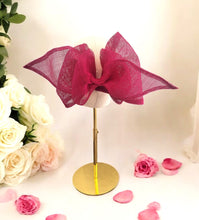 Load image into Gallery viewer, Large Pink Bow Fascinator, Back bow hatinator, 45 cms wide, colour options