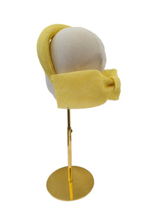 Yellow Bow Headband Fascinator, with Back Bow, 5.5 cms wide