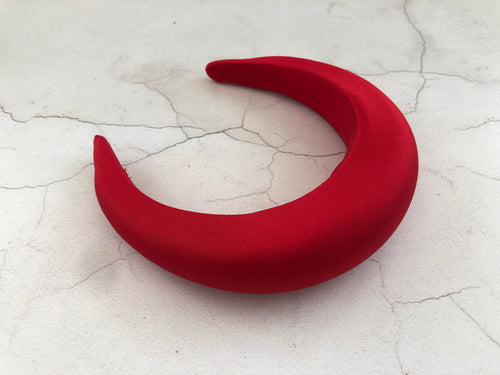 Extra tall padded satin halo headband 4 cms height